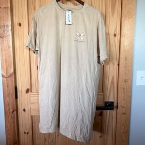 Simply Southern Ribbons Washed Ecru Bow Graphic T-Shirt XXL NWT